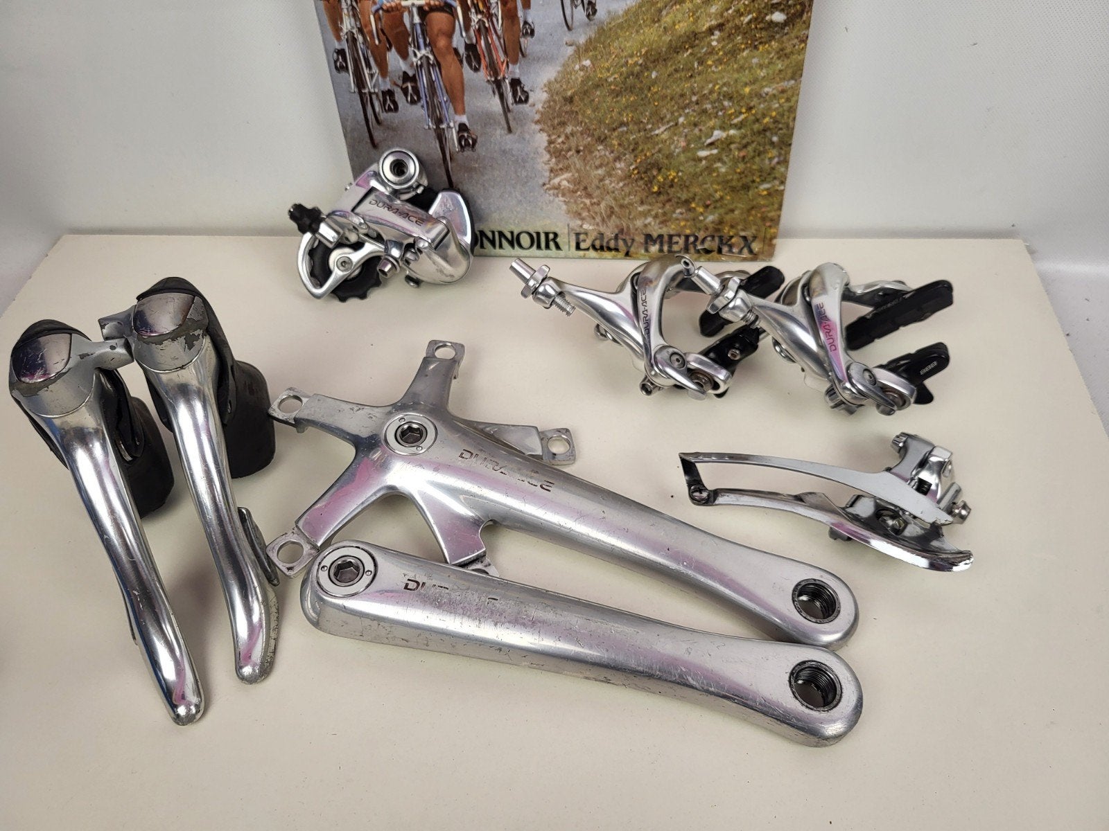 Shimano Dura Ace 9 speed groep shifters derailleur remmen, Remmen, Gebruikt, Shimano, Ophalen of Verzenden