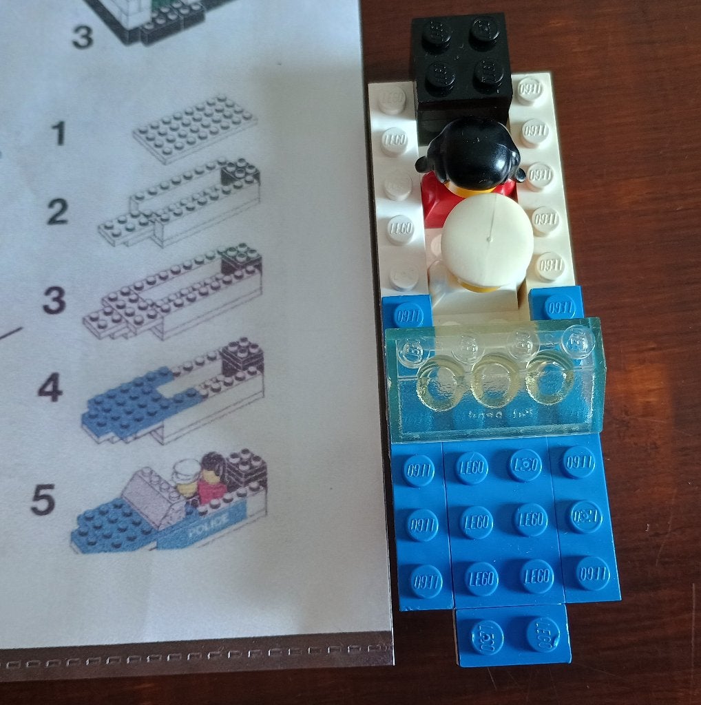 Lego politieboot, onderdeel van haven 364, Gebruikt, Lego, Compleet, Ophalen of Verzenden