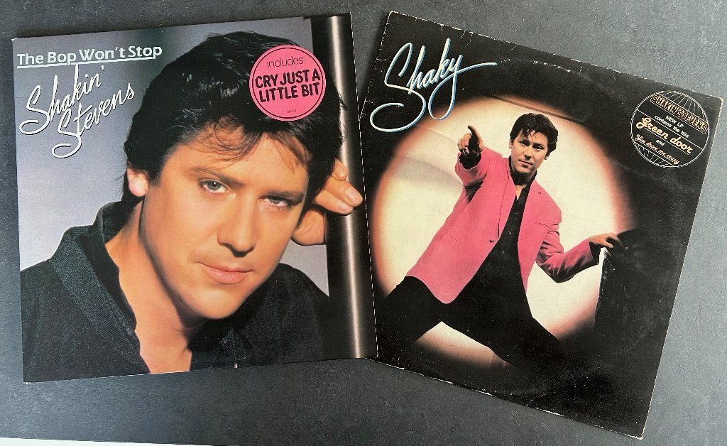 SHAKIN' STEVENS - Shaky & The bop won't stop ( 2 LPs ), LP, Inclusief binnenhoes, Ophalen of Verzenden, Zo goed als nieuw