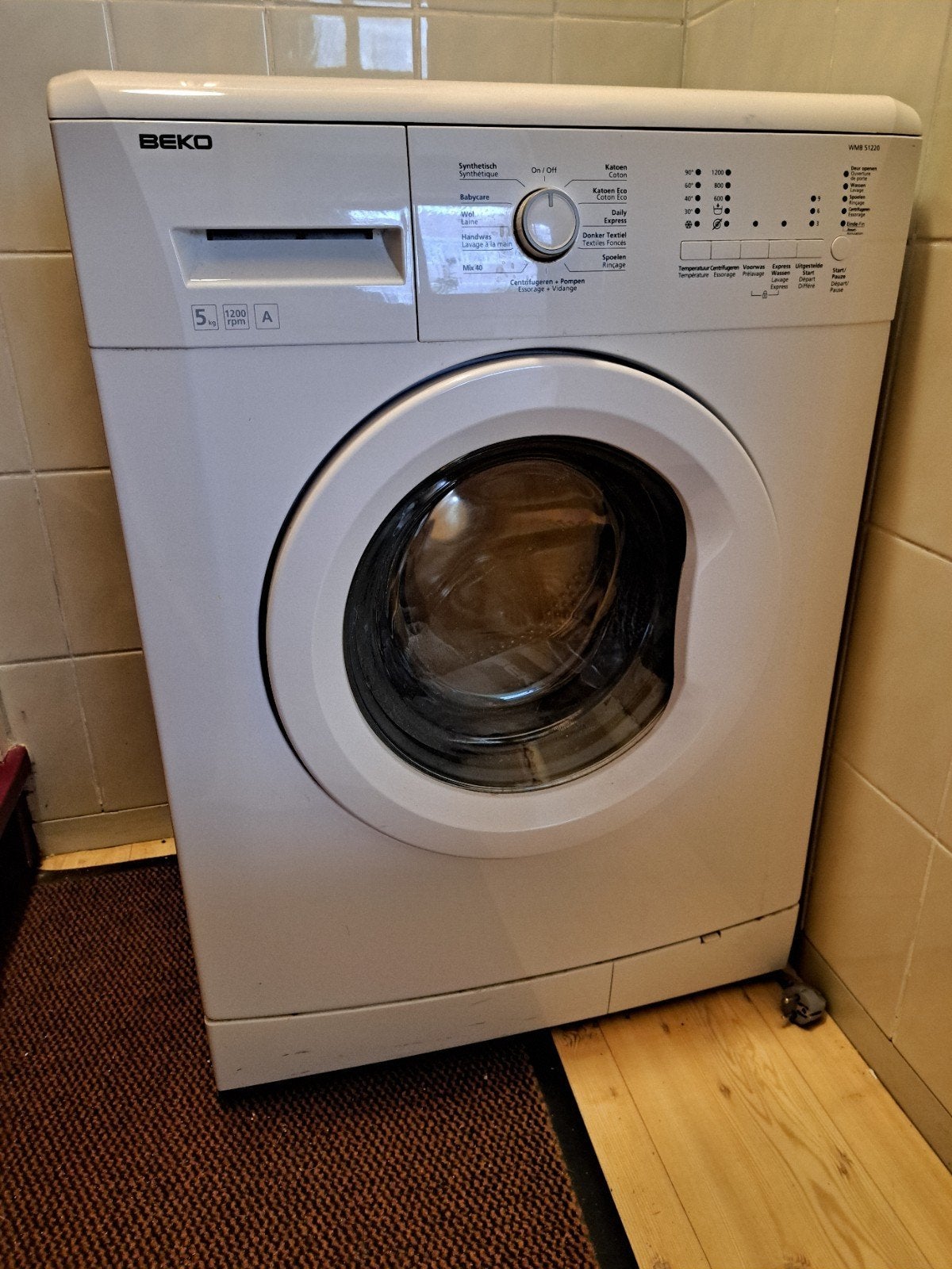 Beko WMB 51221 Wasmachine - 5 kg, 1200 tpm, Energieklasse A, Ophalen, 1200 tot 1600 toeren, Gebruikt, 4 tot 6 kg