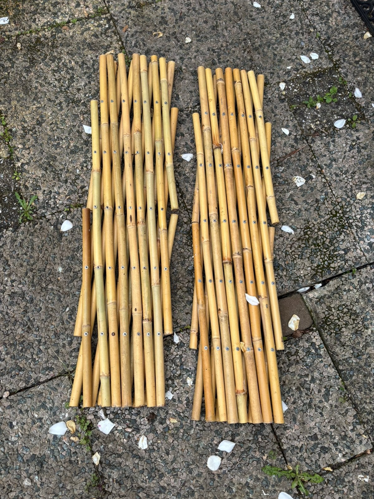Klimrek bamboe voor buiten, 2 stuks, Ophalen, Zo goed als nieuw