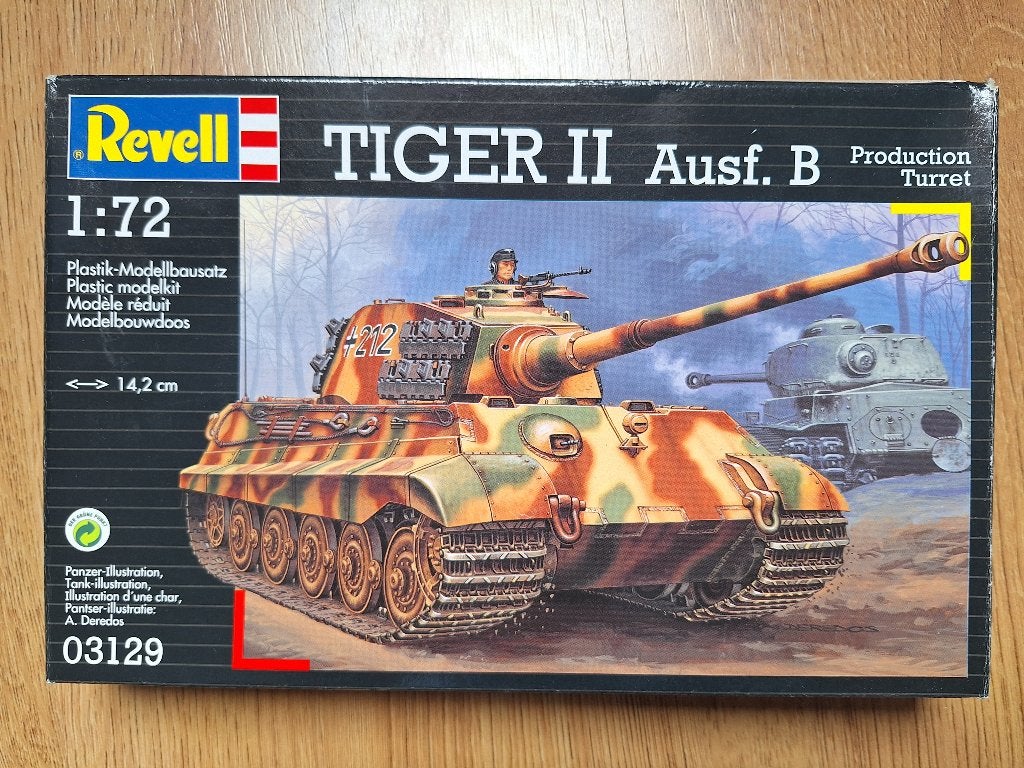 1:72 1/72 Revell Tiger II Ausf. B Production Turret, Gebruikt, Revell, Ophalen of Verzenden, Tank