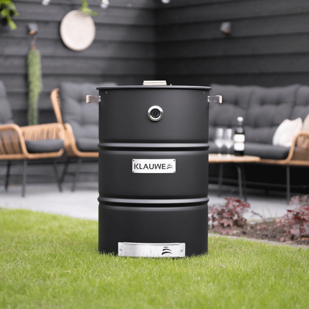 KLAUWE BBQ – Handgemaakte Drum Smoker RVS binnenwerk | Nieuw, Ophalen of Verzenden, Nieuw, Klauwe, Met accessoires