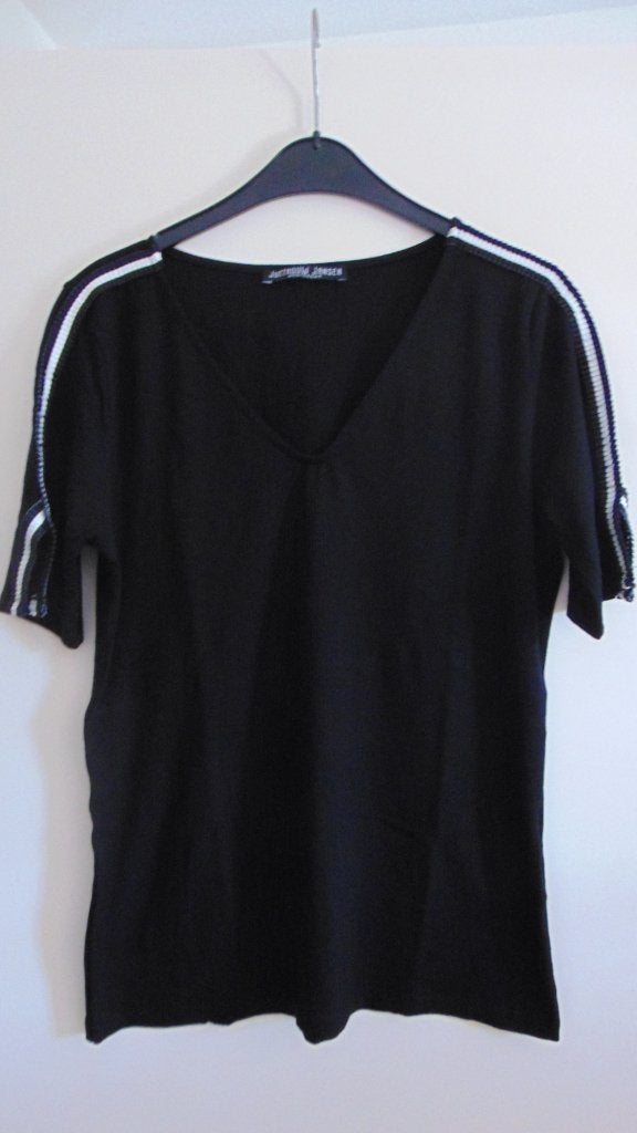 Zwart t-shirt Juffrouw Jansen maat 40, Maat 38/40 (M), Zwart, Ophalen of Verzenden, Zo goed als nieuw