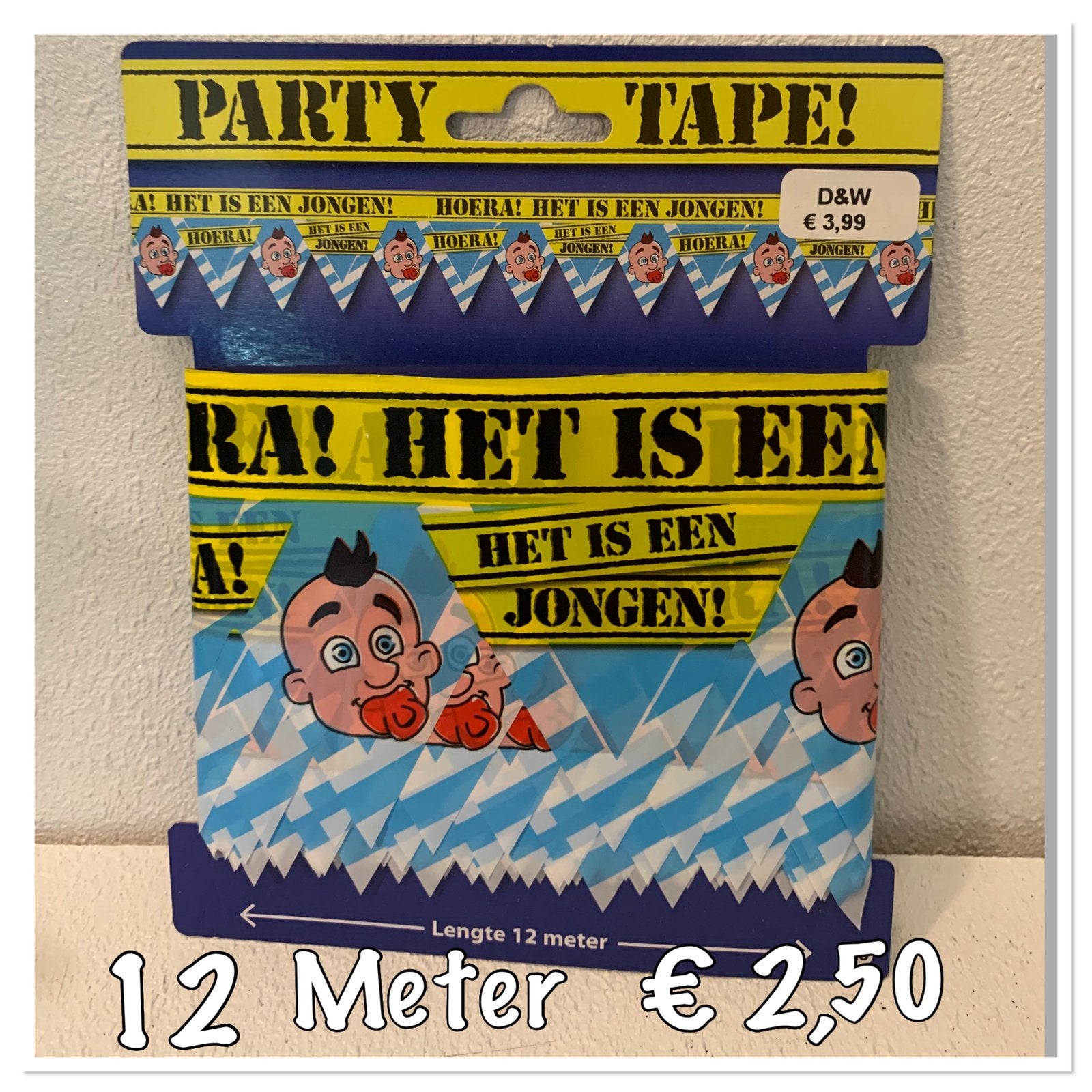 Slinger its a Boy 12 meter, Hobby en Vrije tijd, Feestartikelen, Ophalen of Verzenden, Nieuw, Versiering, Overige