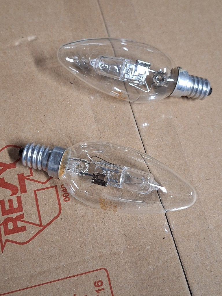 Philips Halogeen kaarslampen, E14, 230 Volt, 2x42W, Wit, Philips, E14 (klein), Nieuw