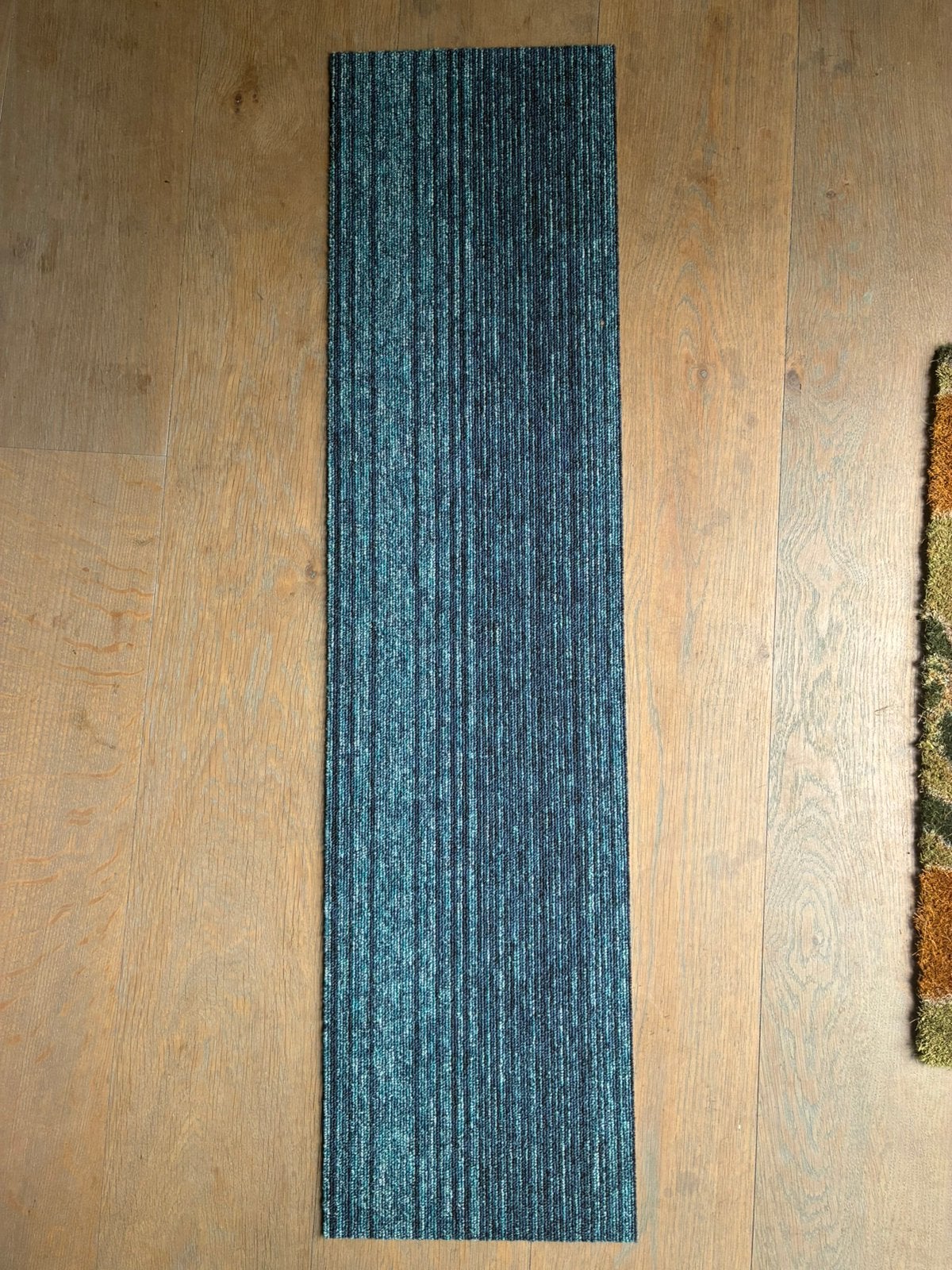 35 stuks tapijttegels rechthoekig  blauw nieuw, Ophalen, Blauw, Nieuw, 25 tot 50 m²