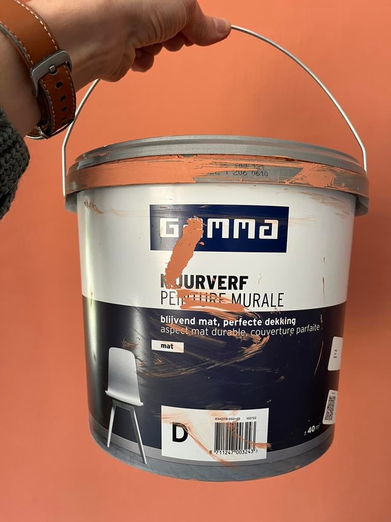 Gamma muurverf <1,5L, Ophalen of Verzenden, Zo goed als nieuw, Wit