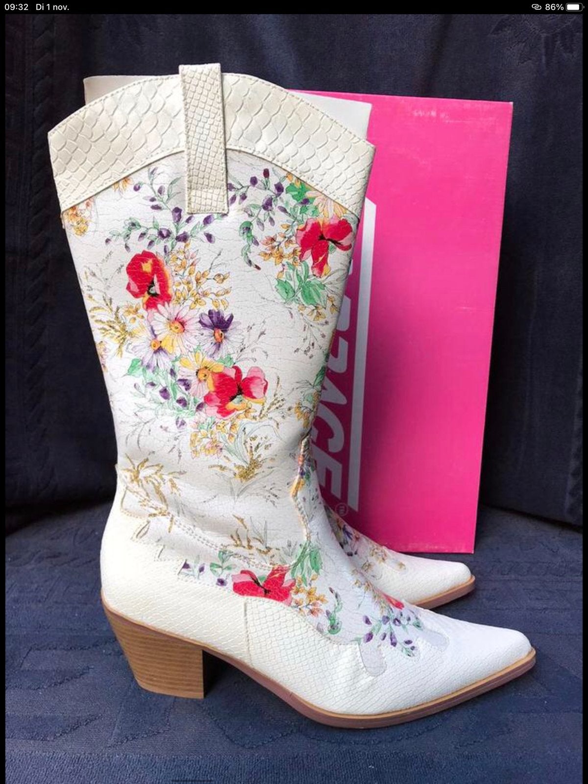 Fleurige cowboy laarzen maat 39, 40, 41 nieuw, Ophalen of Verzenden, Nieuw, Hoge laarzen