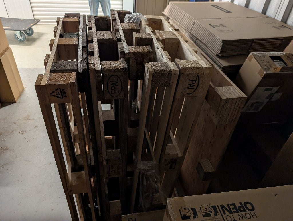 Pallets!! grootste deel Euro/pallets, Ophalen, Gebruikt, 50 mm of meer, Pallet