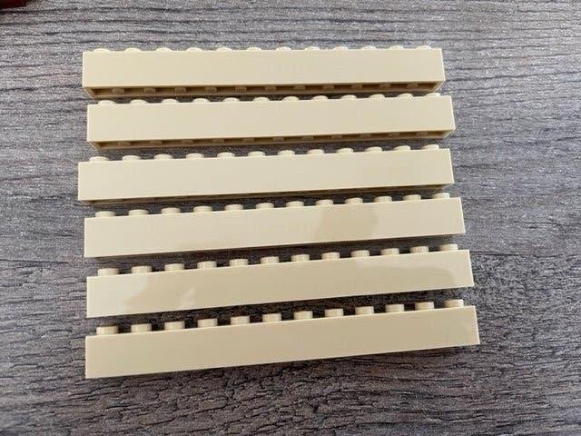 lego basis blokjes 1x12 beige  (14), Ophalen of Verzenden, Nieuw, Losse stenen, Lego