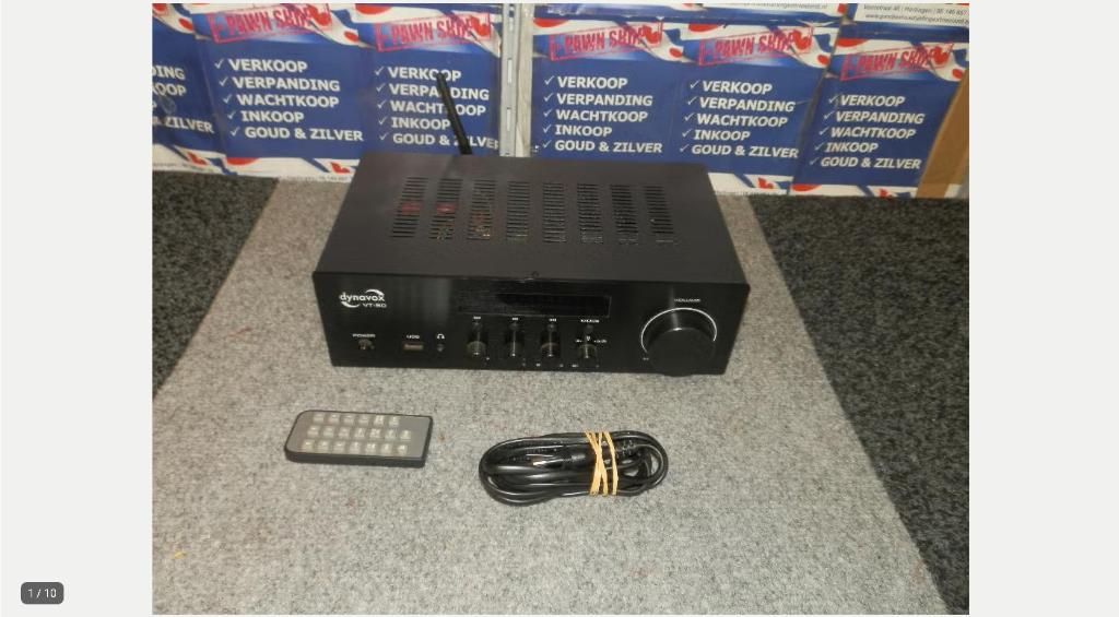 Dynavox VT-90,Philips super glass ab stereo amplifier, Overige merken, Ophalen of Verzenden, 120 watt of meer, Gebruikt