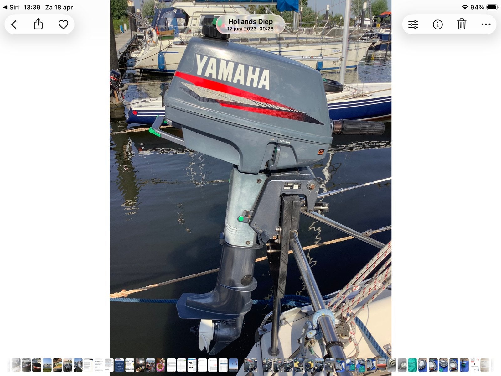 Yamaha Malta 3:5 pk, Ophalen, Gebruikt