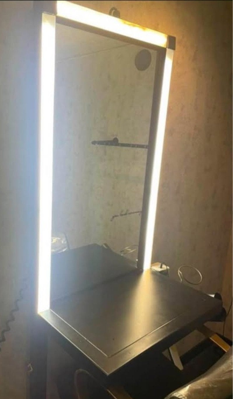 Kappers/makeup spiegels 2 stuks met licht, Ophalen, Zo goed als nieuw