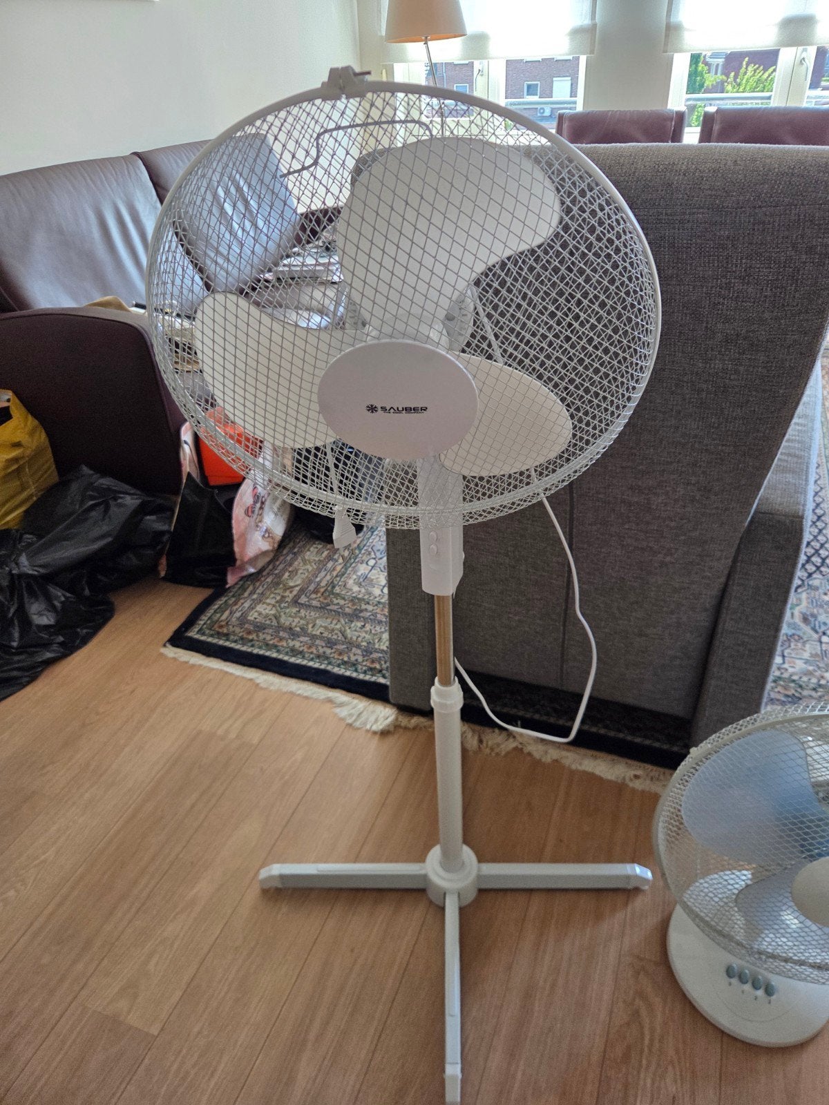 Tafelventilator en Statiefventilator Set - Wit, Ophalen, Gebruikt, Tafelventilator