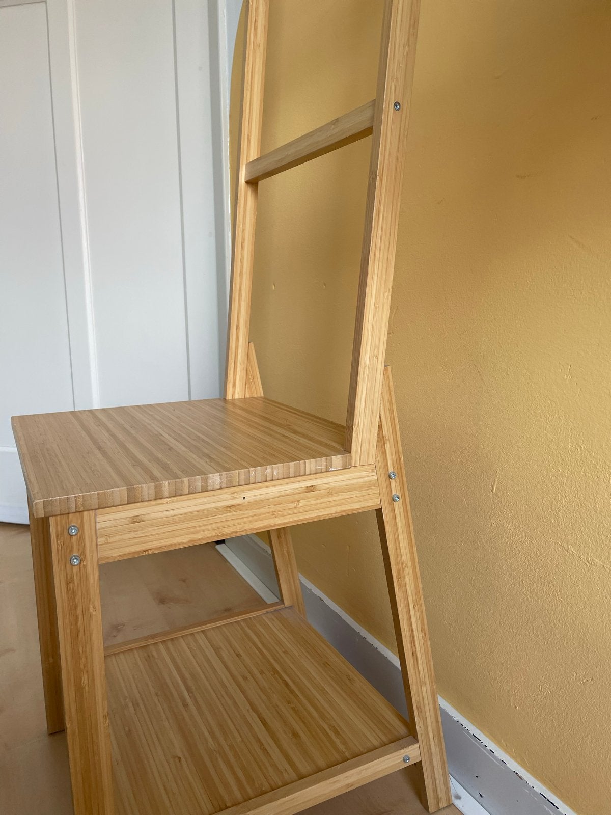 Bamboe stoel met wasrek (RÅGRUND - IKEA), Ophalen, Overige kleuren, Zo goed als nieuw, Eén