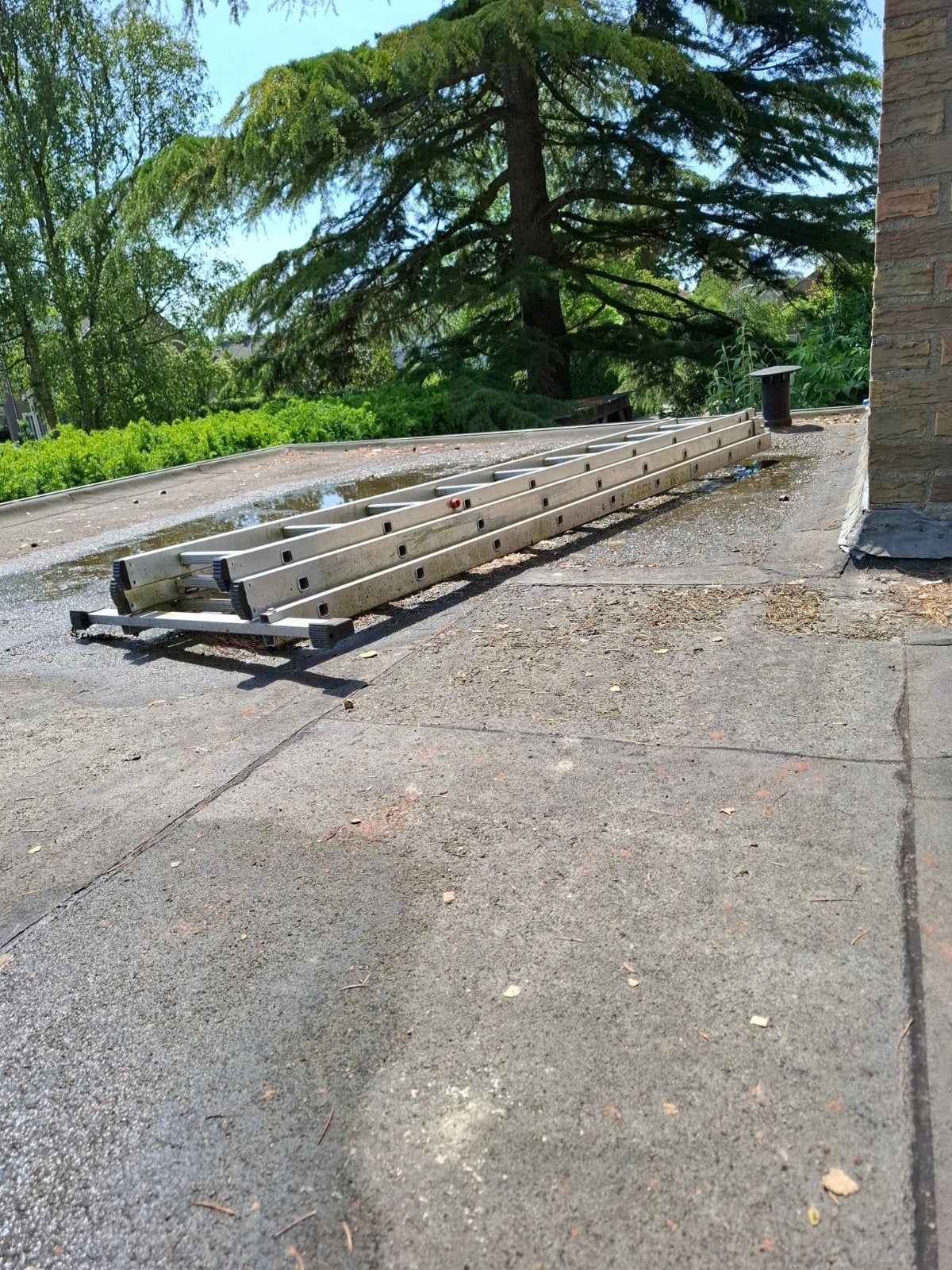 Altrex 3-delige ladder 3x9 treden, Ophalen, Gebruikt, Ladder, Opvouwbaar of Inschuifbaar