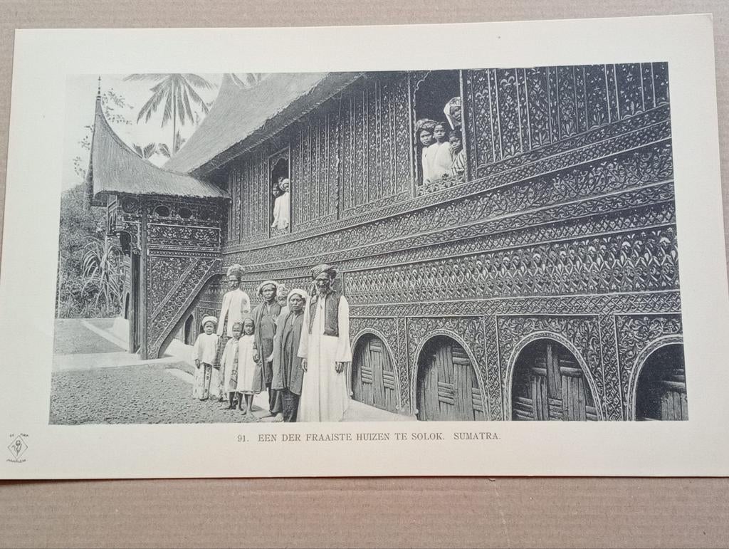 Fotogravure Indonesië Indonesia Solok Sumatra 1910, Ophalen of Verzenden, Voor 1940, Gebruikt, Overige onderwerpen