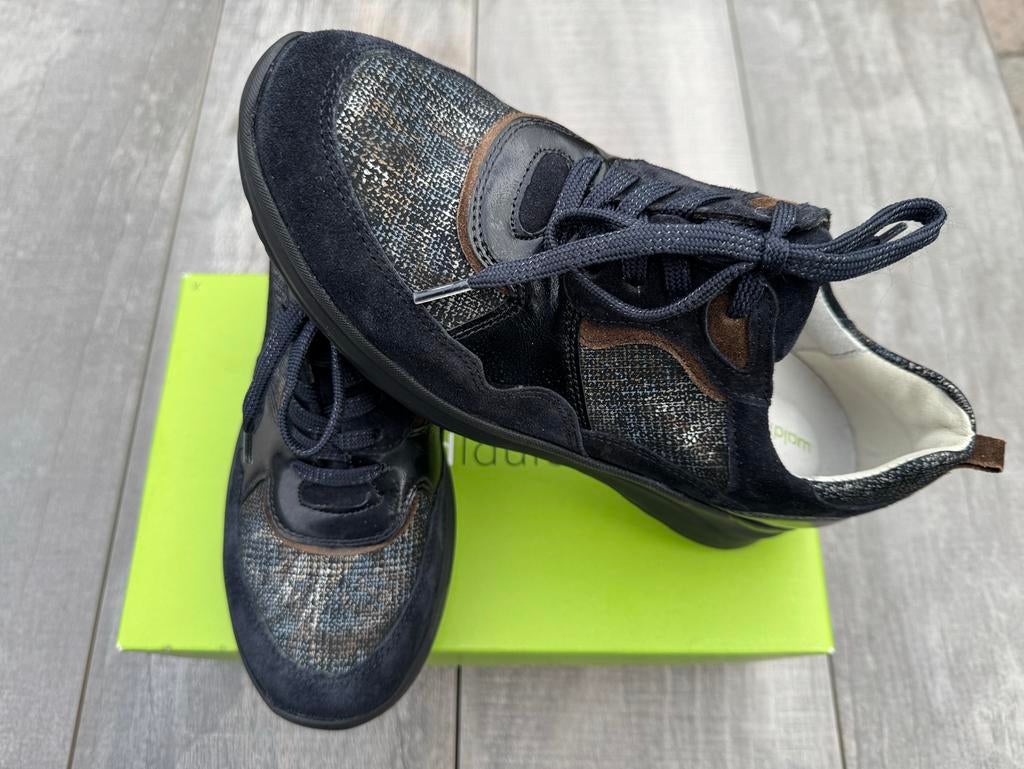 Waldläufer damesschoen (leder), blauw multi, maat 37 (4), Blauw, Ophalen of Verzenden, Sneakers of Gympen, Zo goed als nieuw