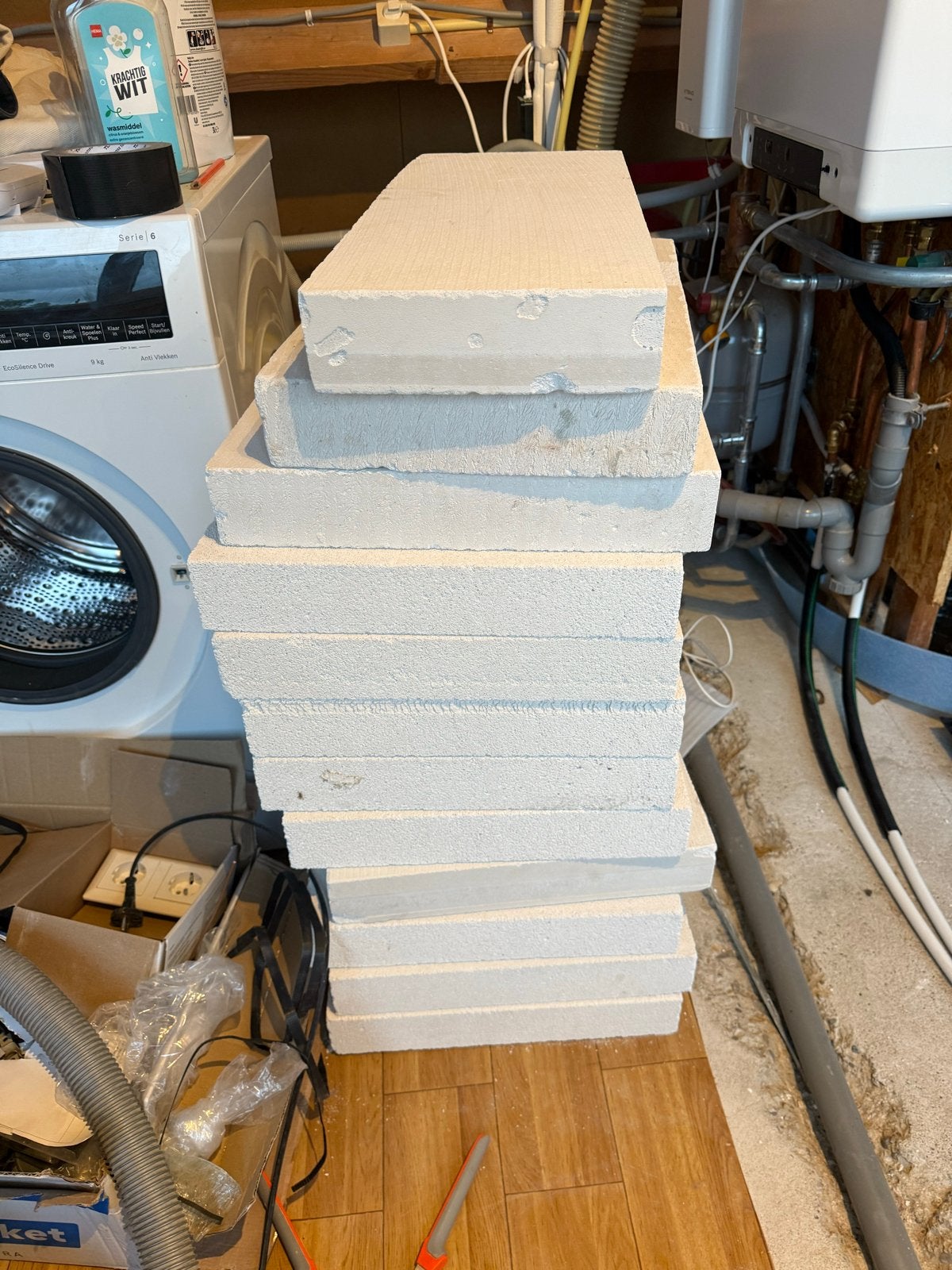 Cellenbeton blokken 7 cm dik, 60x40 cm (10 stuks), Ophalen, Gebruikt