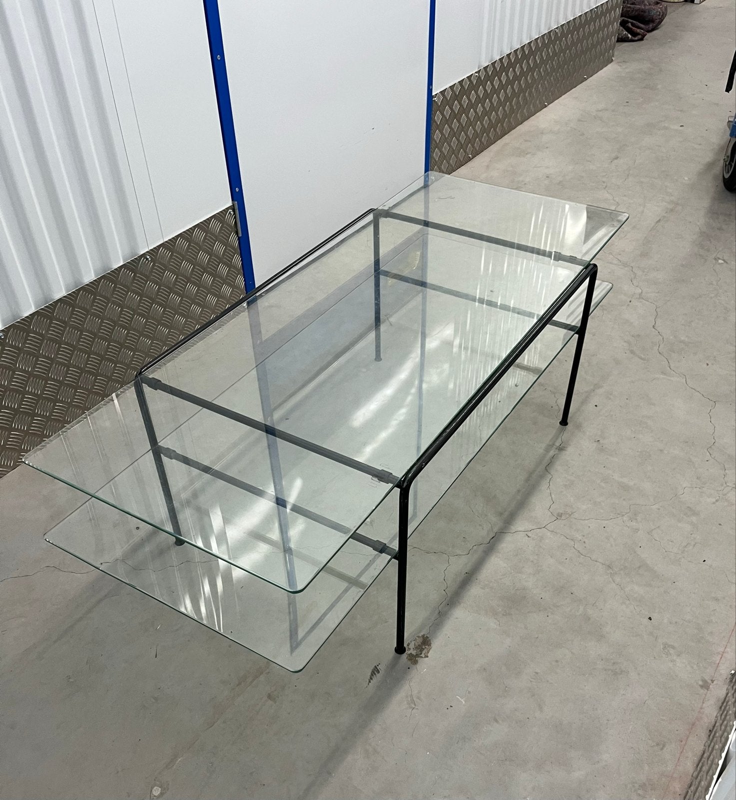 Gispen salontafel model 3637 - A.R. Cordemeyer (1959), Huis en Inrichting, Gebruikt, 100 tot 150 cm, Ophalen of Verzenden, Glas