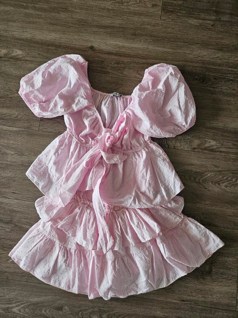 Meet Me There roze set maat S/M ZGAN, Ophalen of Verzenden, Zo goed als nieuw, Roze, Boven de knie