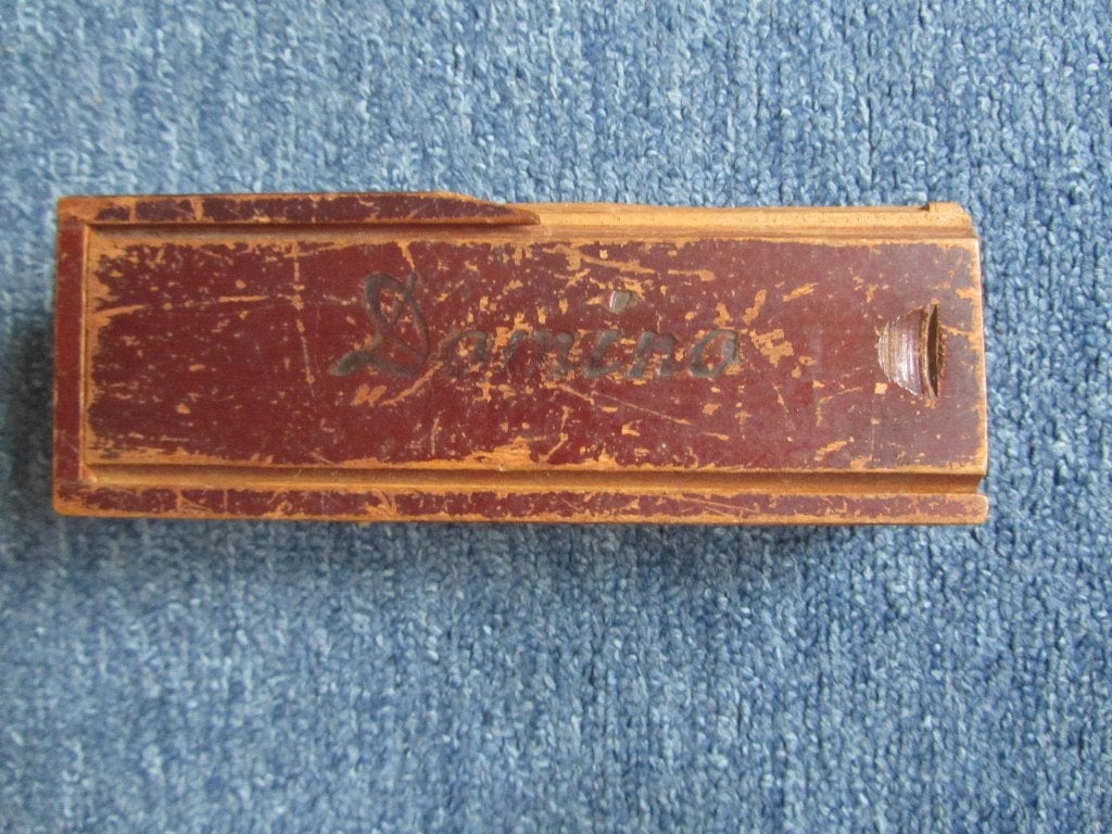 28 oude Dominostenen van hout, in kistje, Ophalen of Verzenden