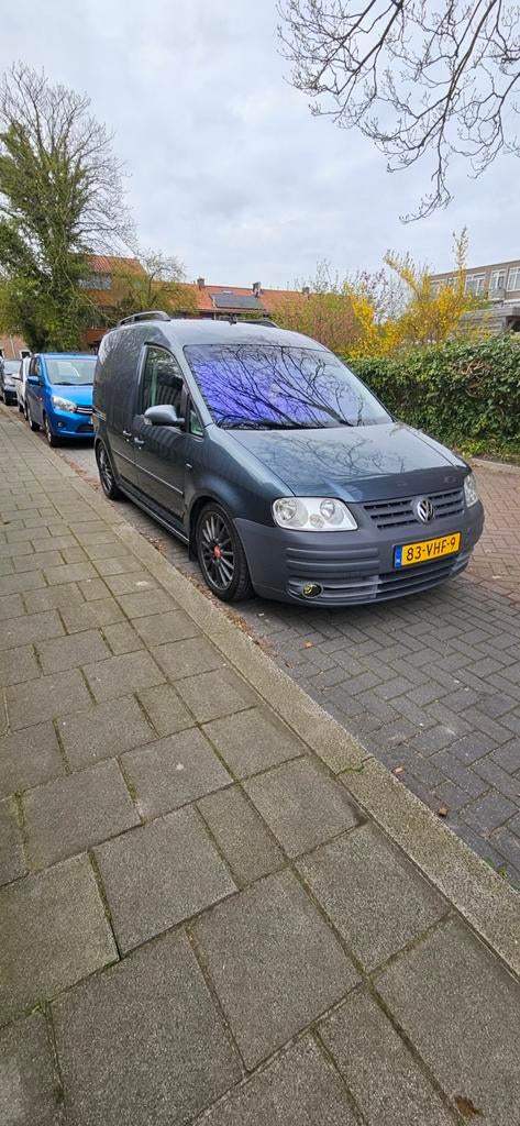 Volkswagen Caddy 1.9 TDI 77KW Bestel 2007, Auto's, Voorwielaandrijving, Zwart, 4 cilinders, Volkswagen