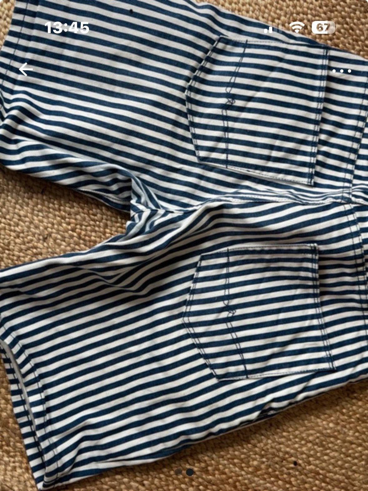 Asos gestreepte korte broek voor mannen/jongens - Maat 30, Ophalen of Verzenden, Gedragen, Overige kleuren, Overige jeansmaten
