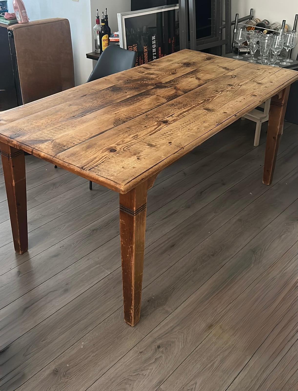 Houten eettafel, Ophalen, Zo goed als nieuw, Rechthoekig, 50 tot 100 cm