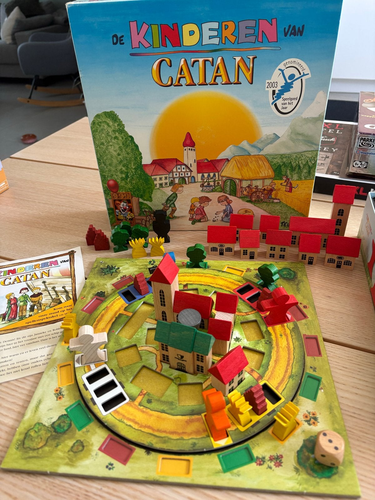 (Houten variant) De Kinderen van Catan - Bordspel (2003), Een of twee spelers, Ophalen of Verzenden, Zo goed als nieuw