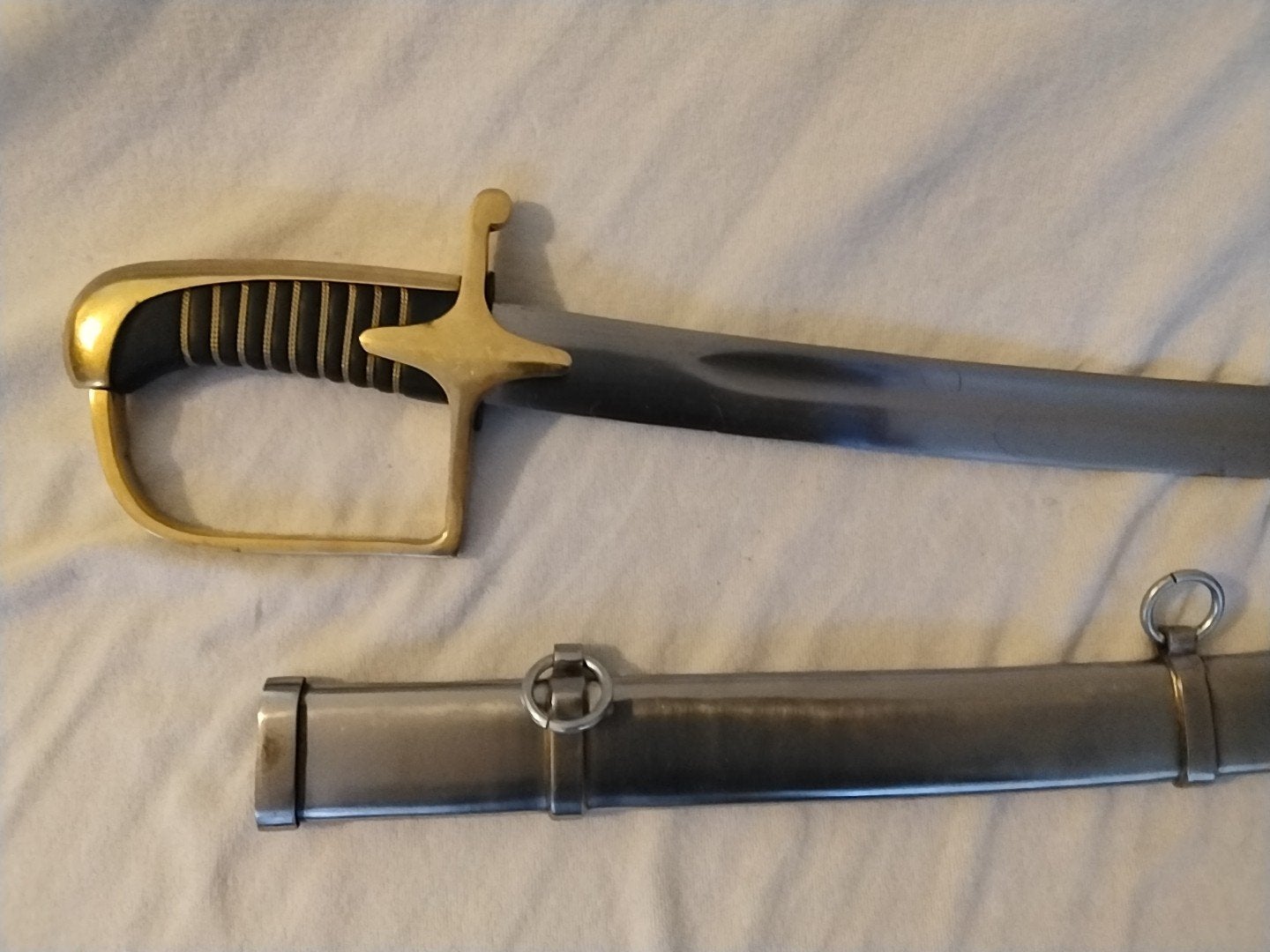 Antieke sabel met schede - 91 cm, Verzamelen, Ophalen of Verzenden, Overige soorten, Overige gebieden, Zwaard of Sabel