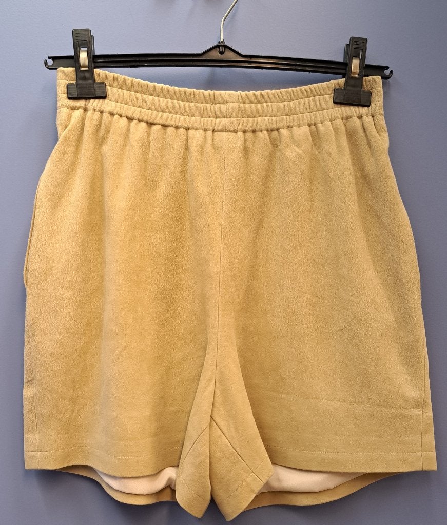 Kelly Love 100% echt leren (zacht suede) shorts mt S 44619, Kelly Love, Kort, ., Beige