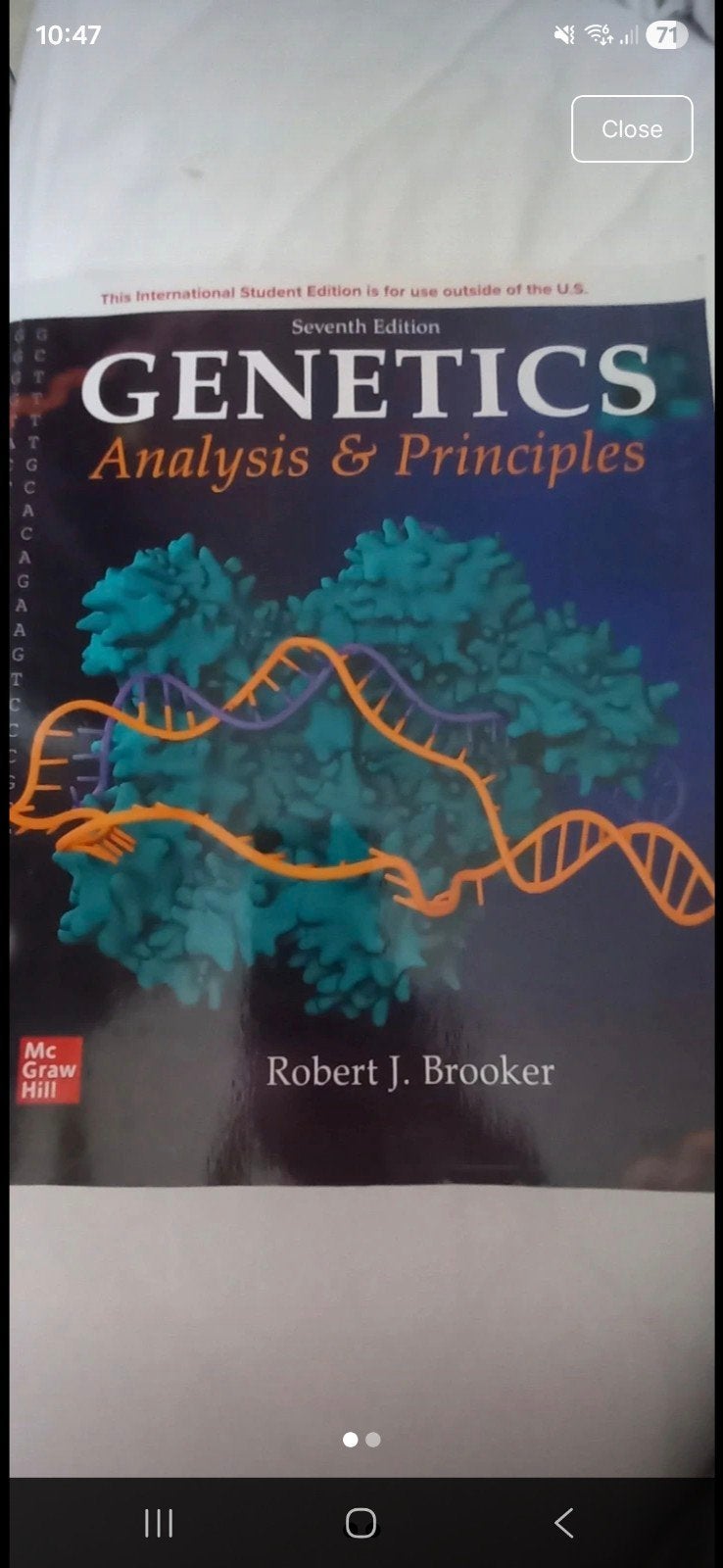 GENETICS Analysis & Principles - Robert J. Brooker, Boeken, Gelezen, Robert J. Brooker, Beta, HBO