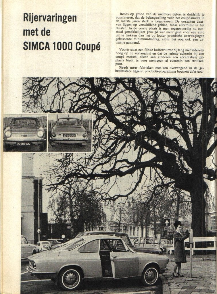 Autokampioen test Simca 1000 Coupe 1966, Boeken, Ophalen of Verzenden, Gelezen, Overige merken