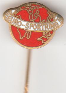 Euro-sportring emaille-goudkl. vintage speld, Verzenden, Zo goed als nieuw, Transport
