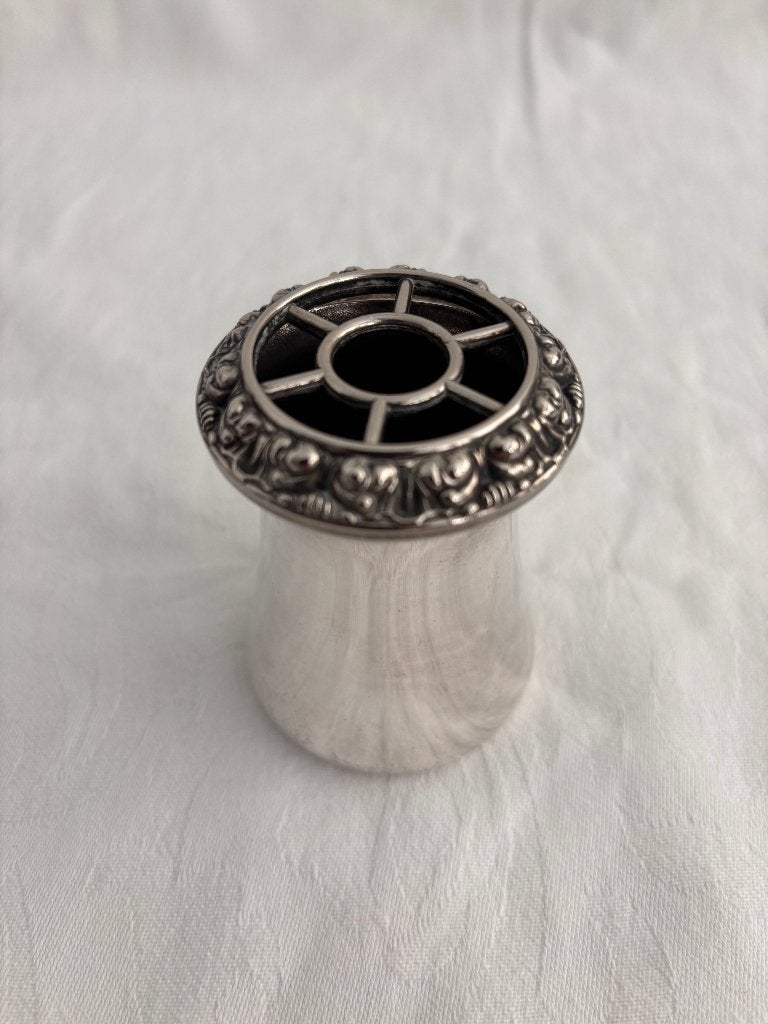 Vintage verzilverde rosebowl / rozensteker Keltum., Ophalen of Verzenden