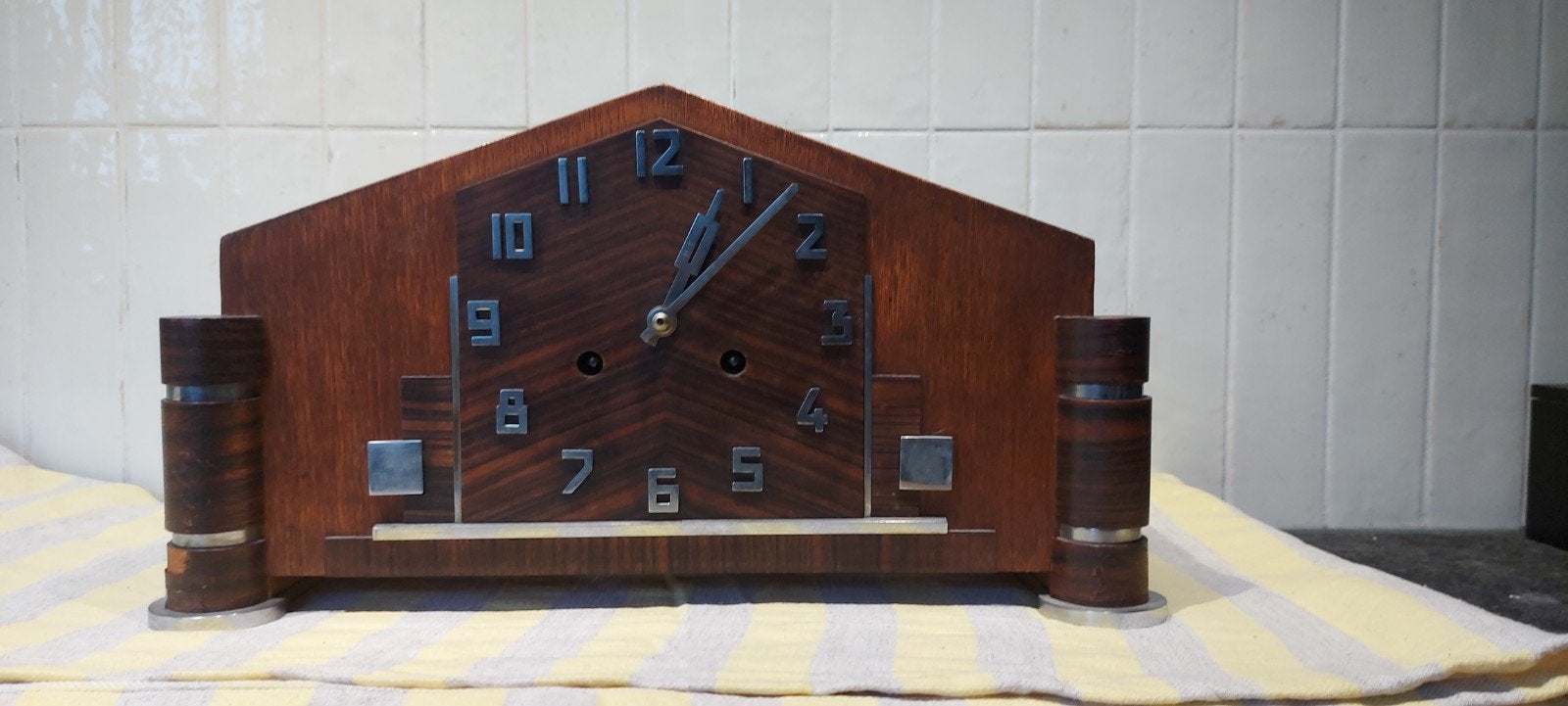 Art deco Kienzle Schouwklok, Ophalen