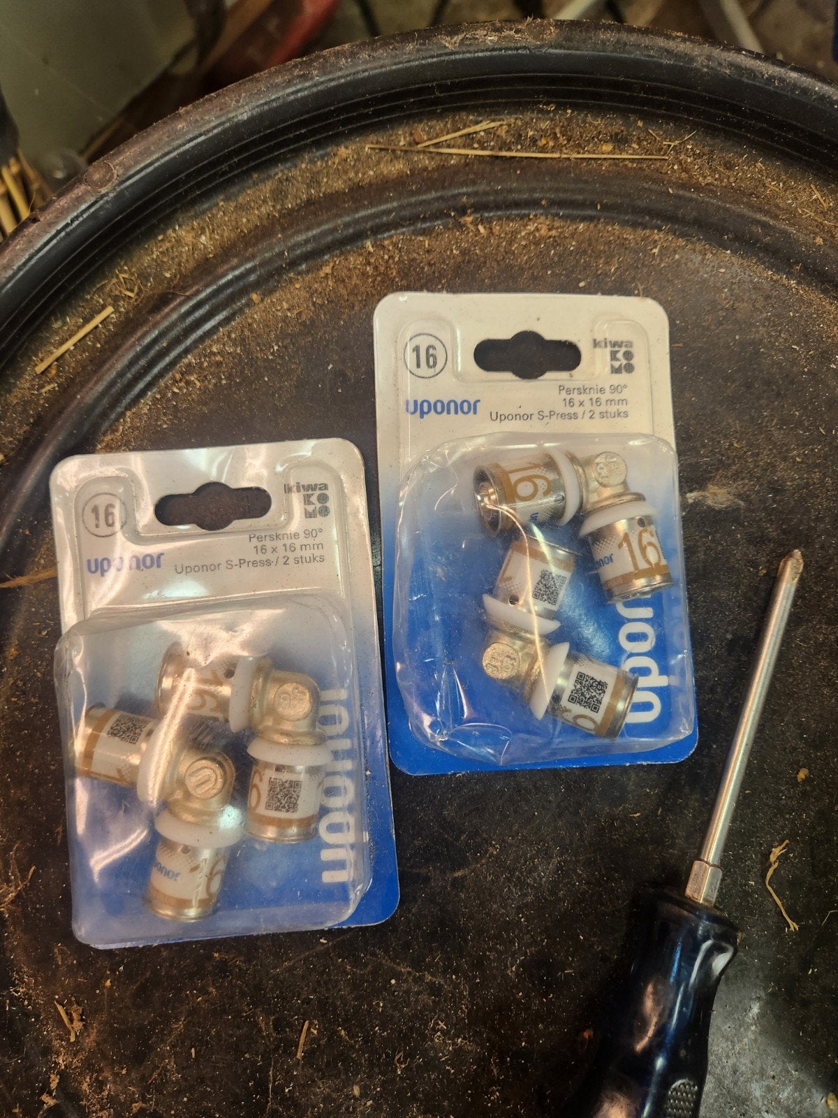 Uponor S-Press Persknie 90 16x16mm (4 stuks), Ophalen of Verzenden, Nieuw, Koper, Overige typen