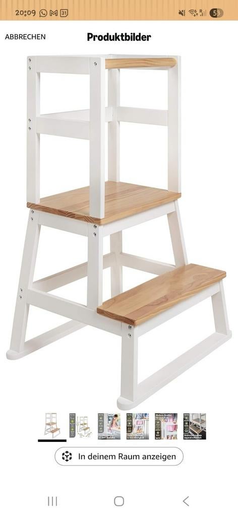 BOMI Swubi Montessori Learning Tower Wit/Nature, Ophalen, Gebruikt, Overige typen, Aanschuifbaar