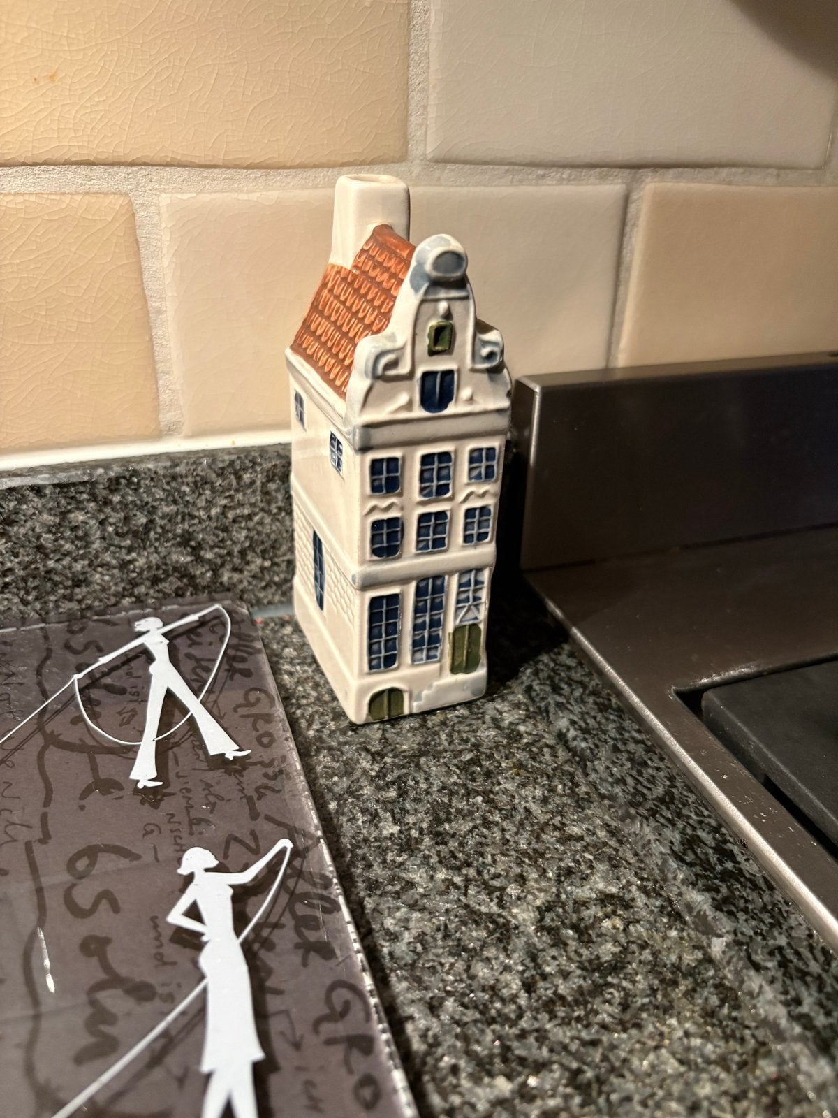 Delfts Blauw miniatuur huisje Herengracht 91 Amsterdam, Ophalen of Verzenden, Zo goed als nieuw, Overige typen