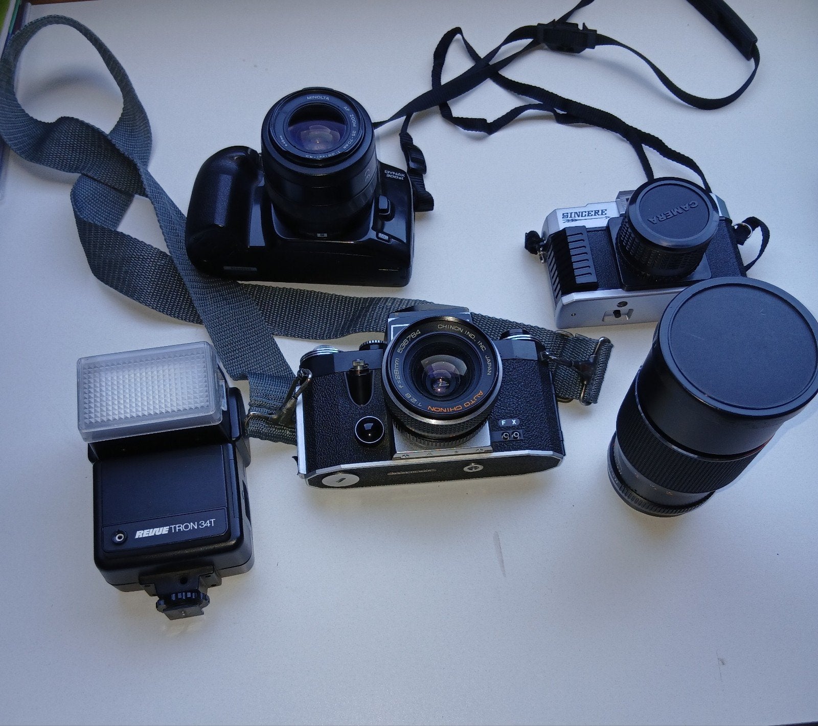 Diverse analoge fotocamera's en accessoires, Ophalen of Verzenden, Gebruikt, Compact, Overige Merken