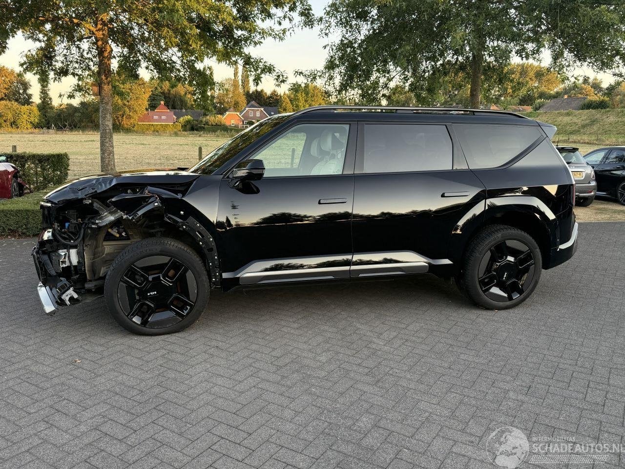 Kia EV9 GT-Line AWD 100 KWH 7P / Leer / Panorama (bj 2025), Auto diversen, Schadeauto's, Automaat, Kia, Zwart, Elektrisch