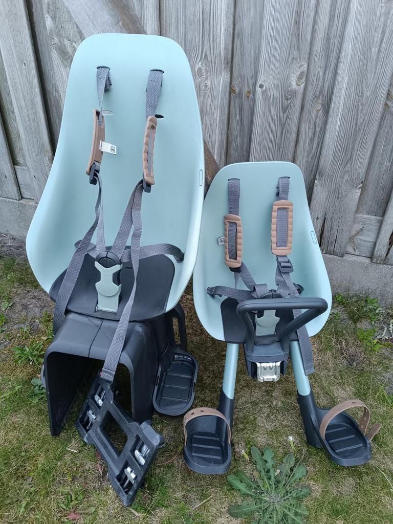 Urban Iki fietsstoeltjes set (voor en achter) met windscherm, Ophalen, Achterzitje, Voetsteuntjes, 9 t/m 18 kg