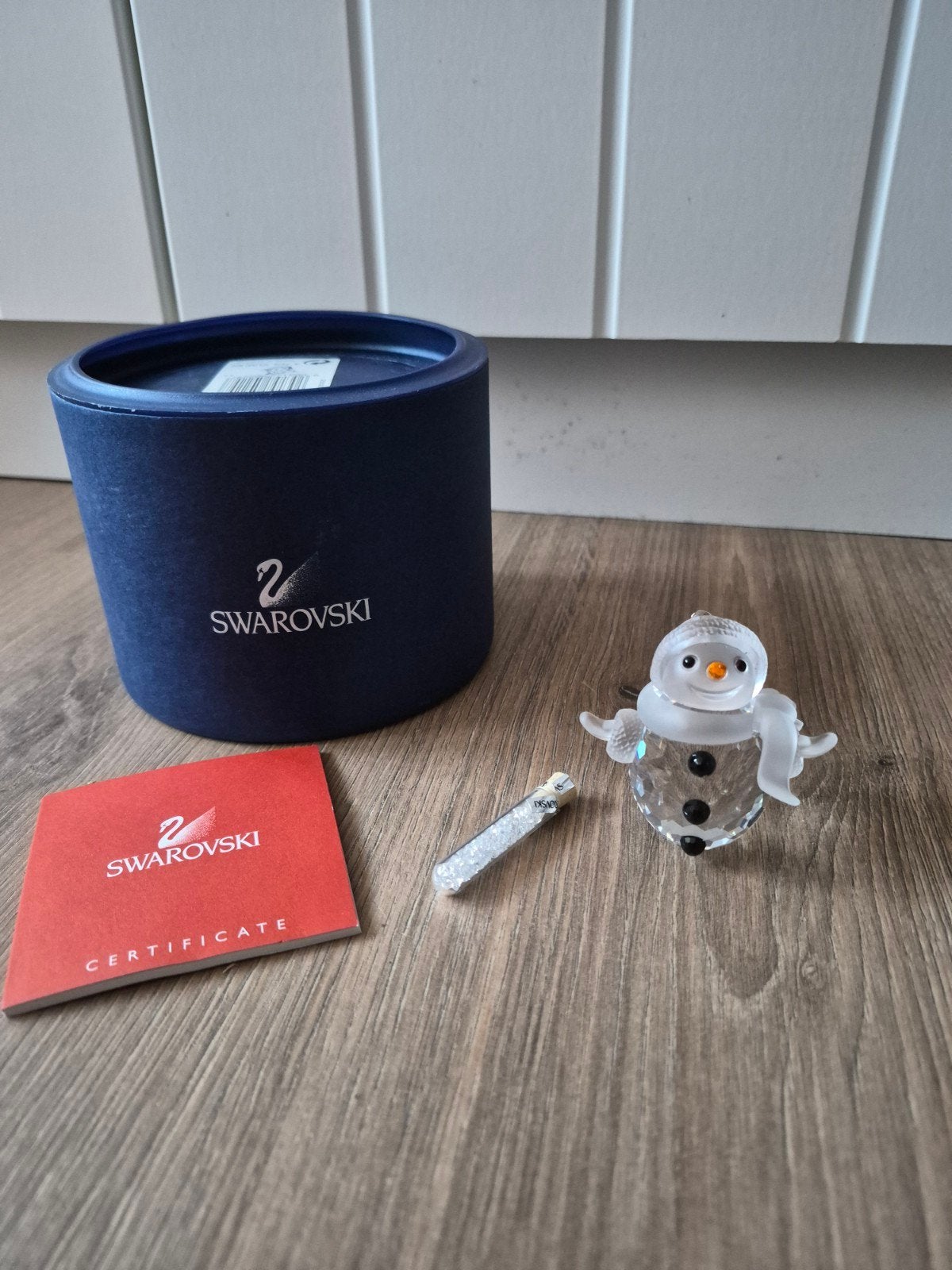 Swarovski Kristallen Sneeuwpop met Certificaat en Doos, Verzamelen, Ophalen of Verzenden, Zo goed als nieuw, Figuurtje