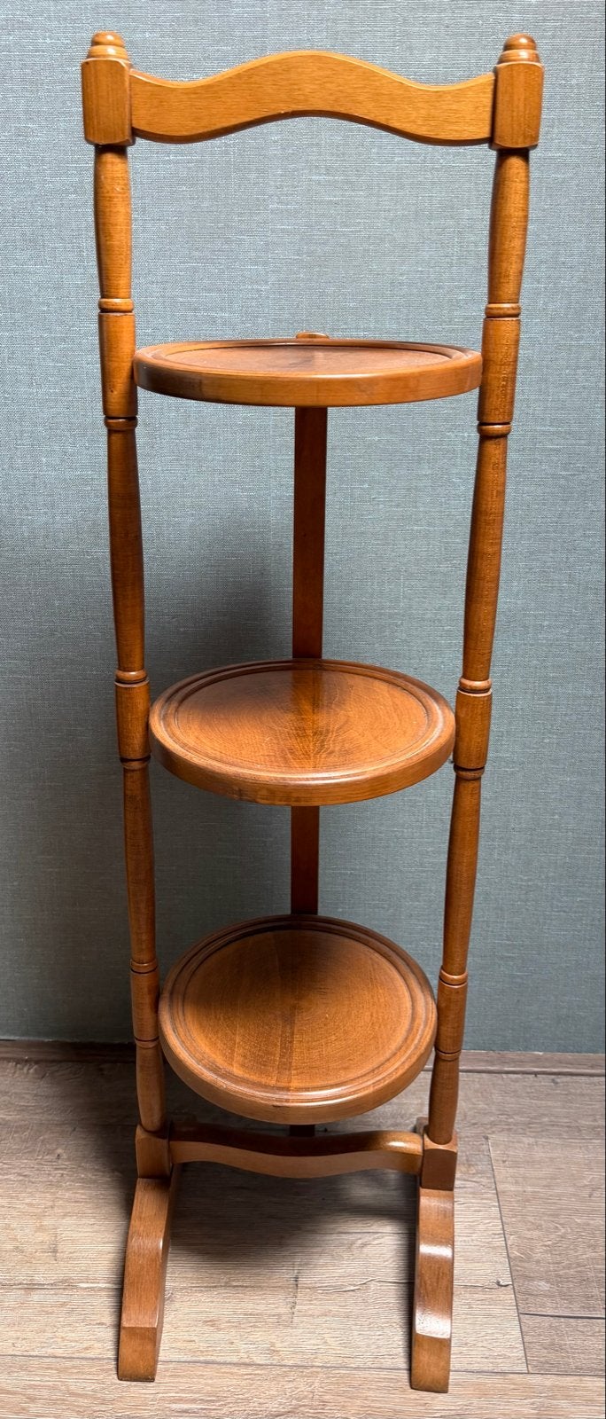 Vintage opklapbaar rekje - Houten etagère, Antiek en Kunst, Ophalen
