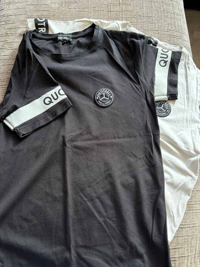2 tshirts quotrell maat s, Ophalen, Zo goed als nieuw, Zwart