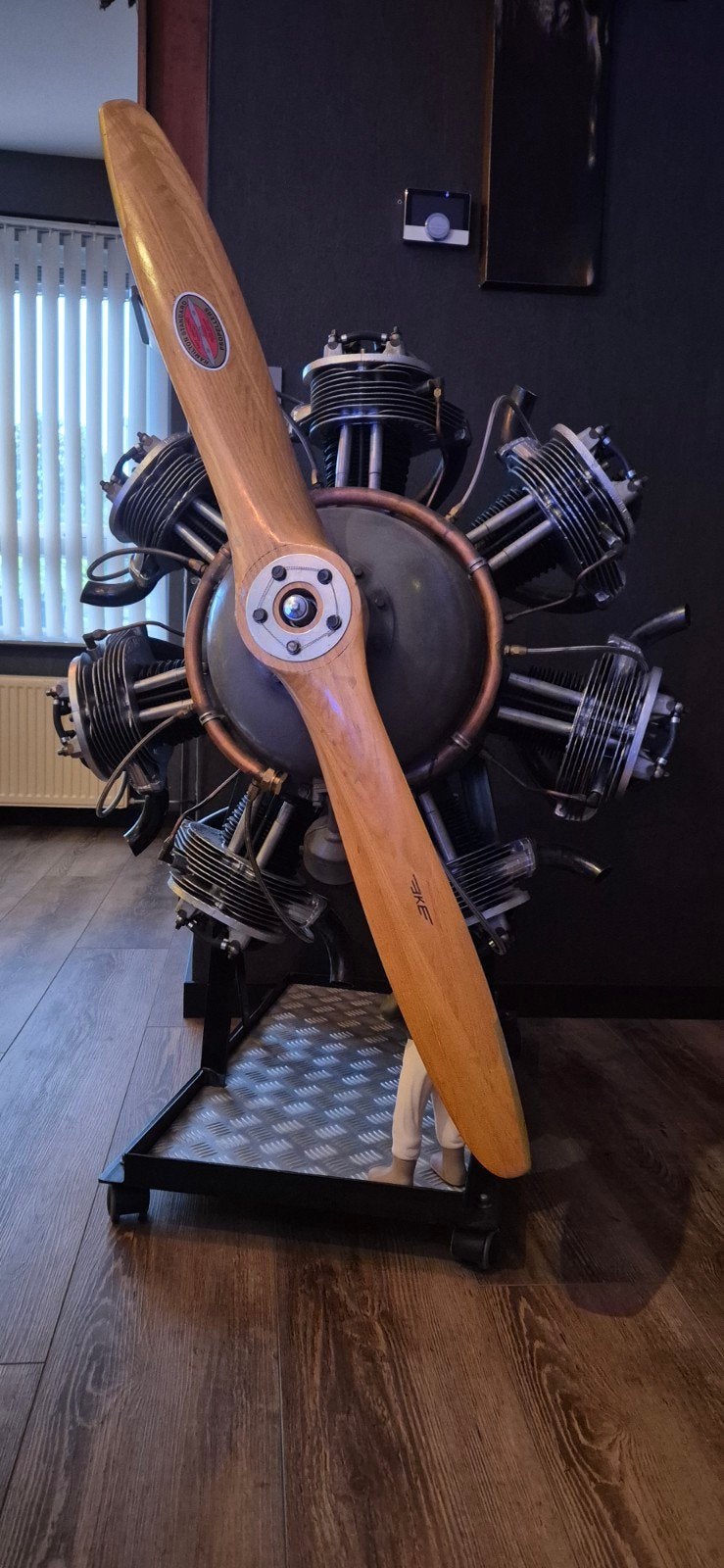 7-cilinder Radiaal Sterrenmotor met Propeller Display, Ophalen