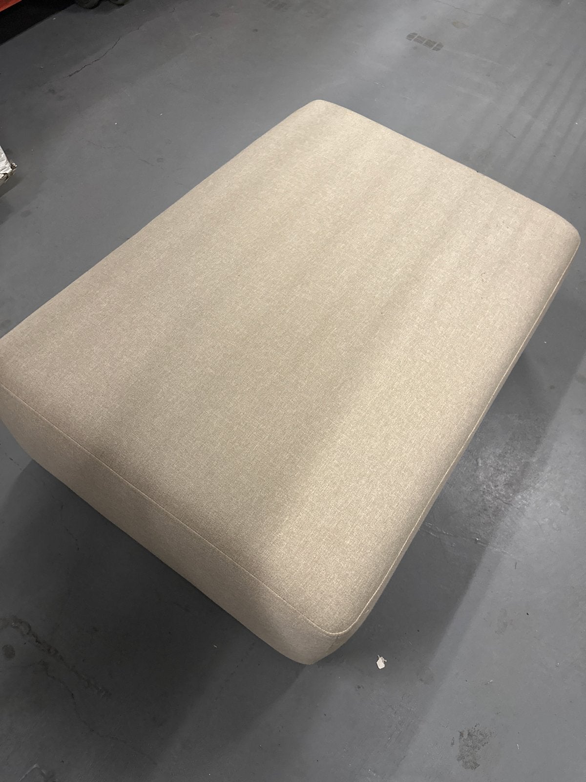 Stoffen Poef / Voetenbank - Beige - 68x93x30cm, Gebruikt, Nvt, Stof, Rechthoekig