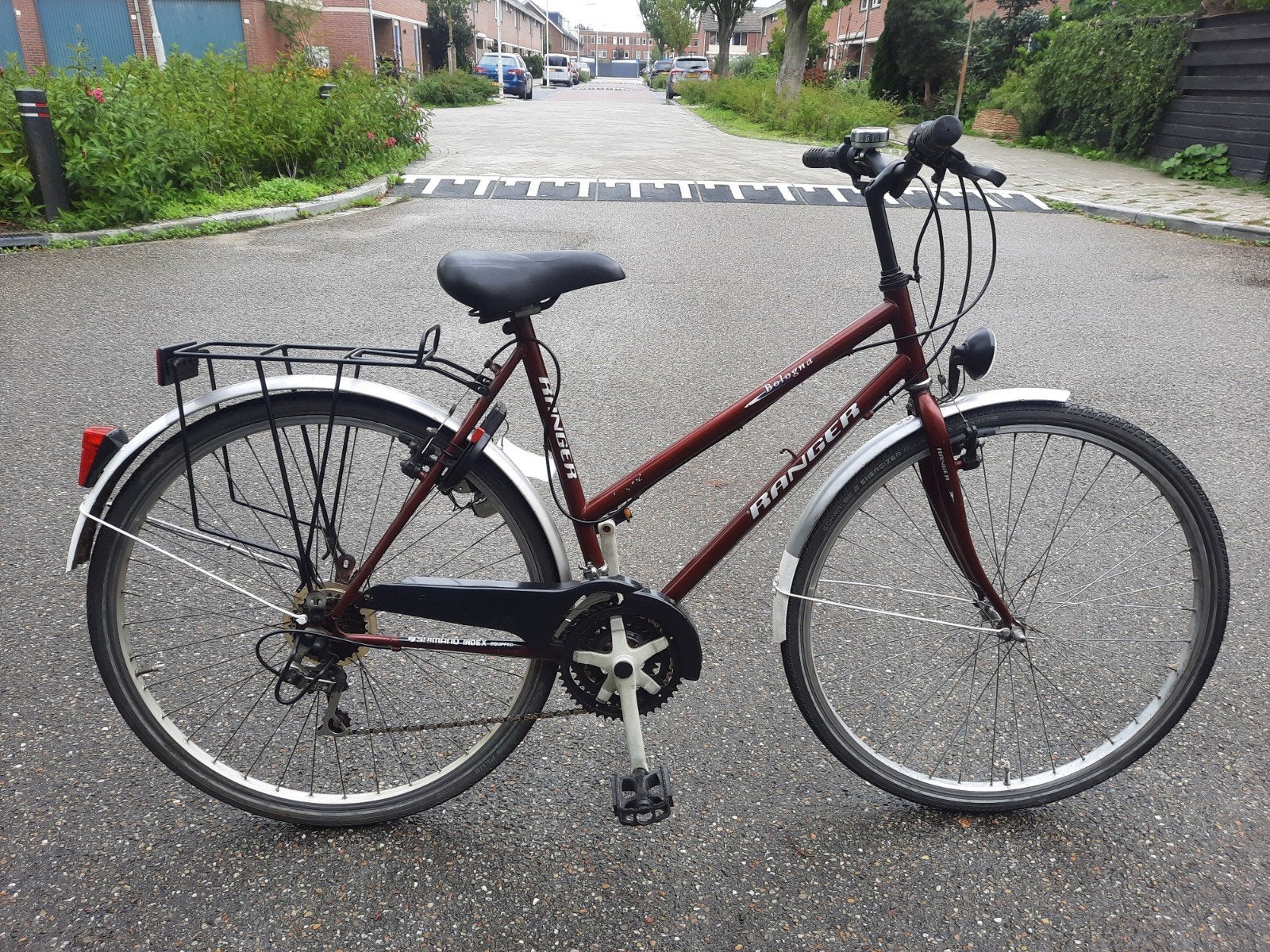 Damessportfiets 28"/54cm 12 versn. (NETTE STAAT), Fietsen en Brommers, 28 inch, 10 tot 15 versnellingen, Velgrem, Ophalen